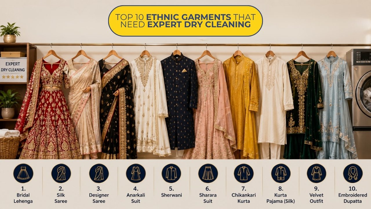 Top 10 Ethnic Garments That Need Expert Dry Cleaning
